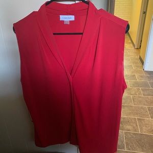 1 red and 1 blue, size XL Calvin Klein sleeveless top